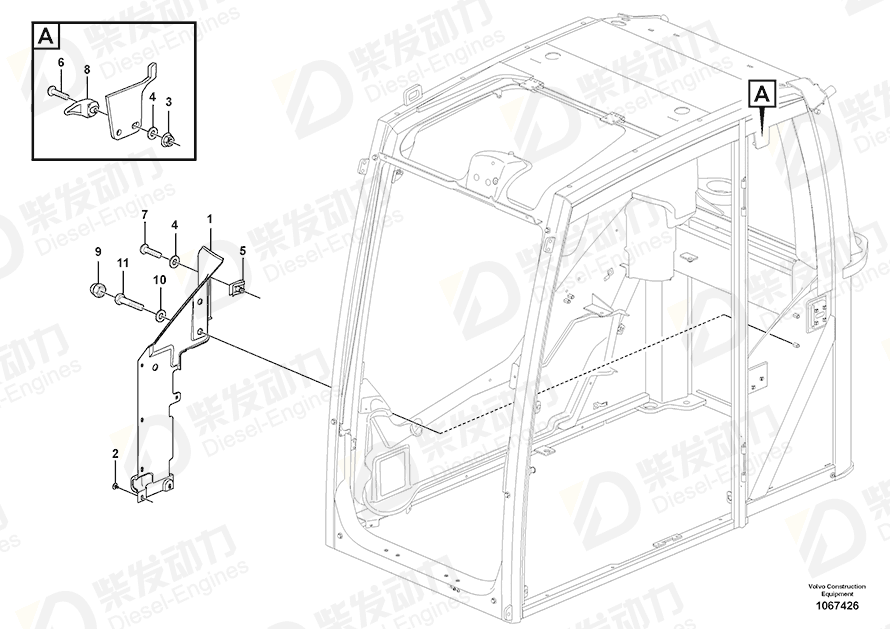 VOLVO Panel 15800062 Drawing