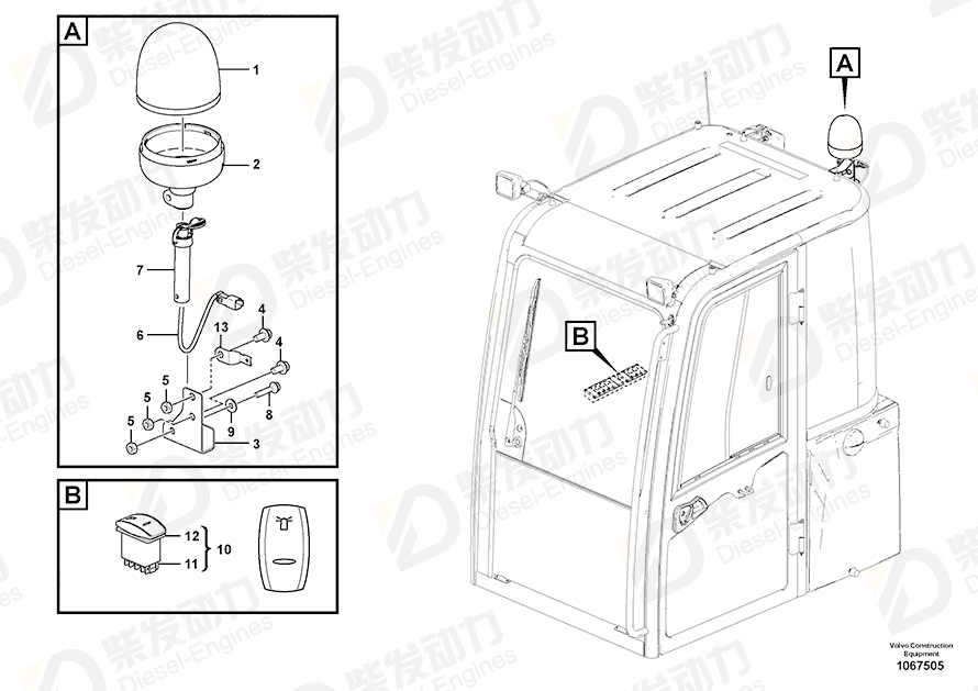 VOLVO Bulb 14524753 Drawing