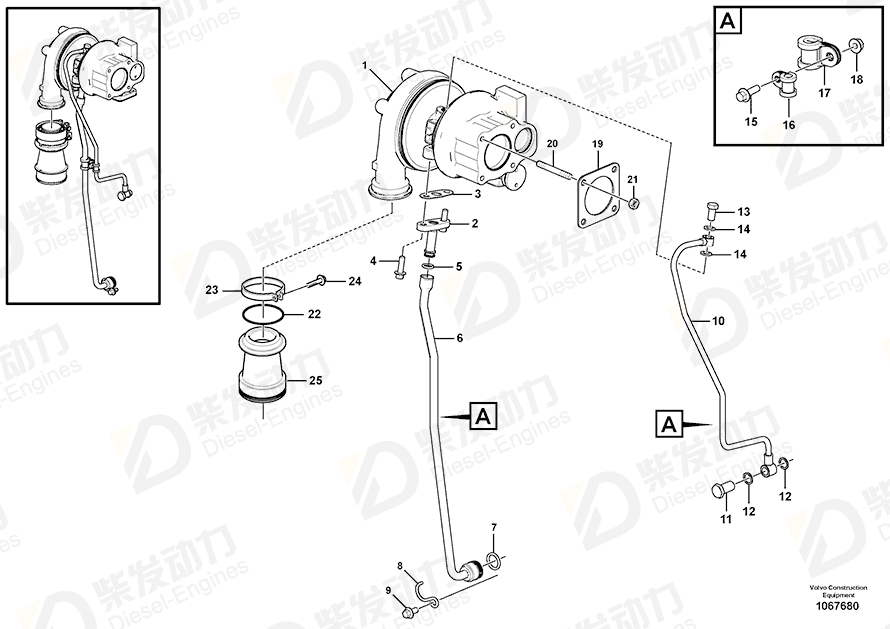 VOLVO Flange screw 20412340 Drawing