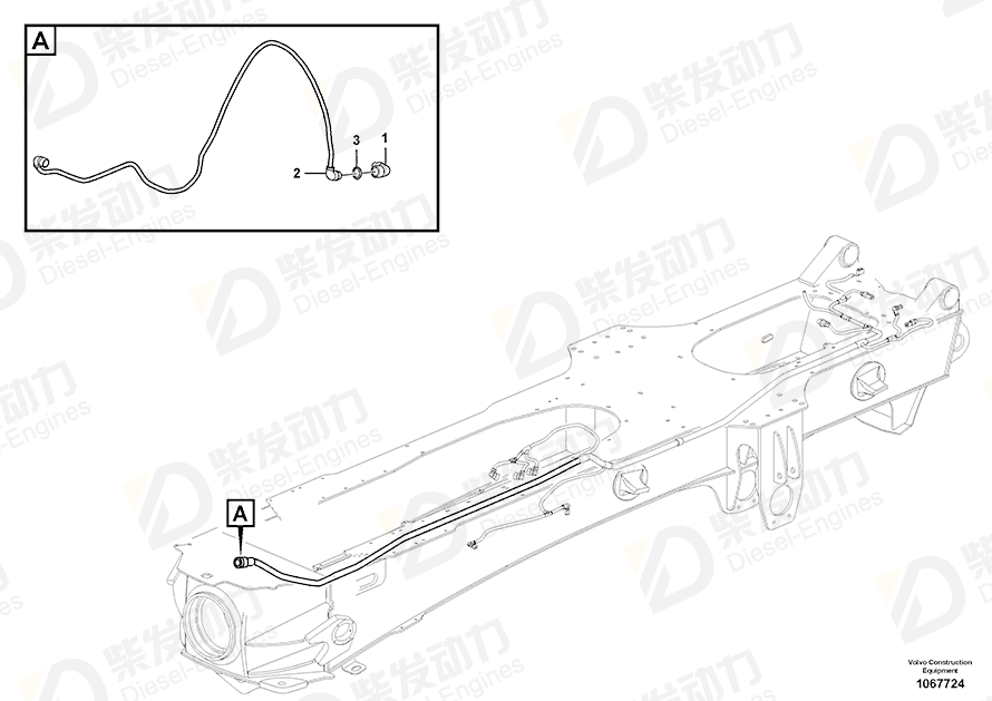 VOLVO Cable harness 17258164 Drawing