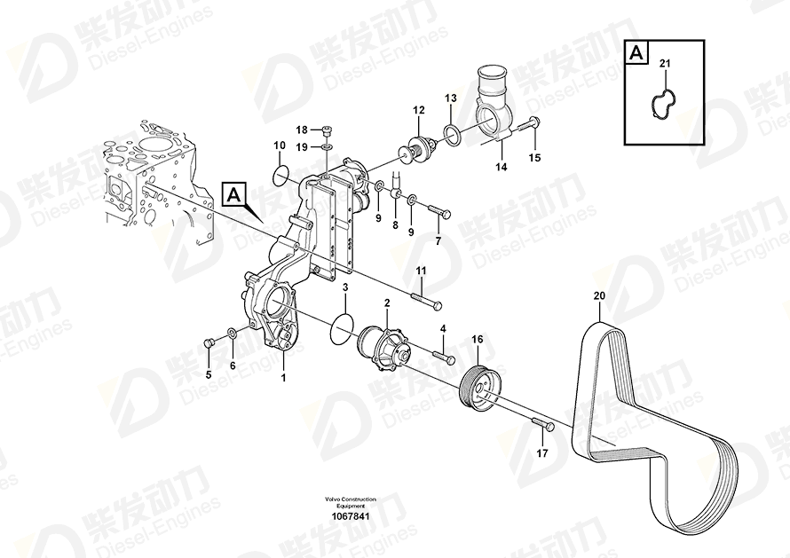 VOLVO Guide washer 21801406 Drawing