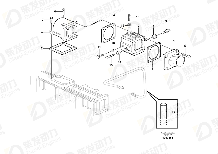 VOLVO Starter element 20758403 Drawing