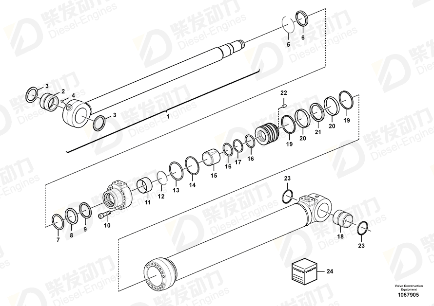 VOLVO Sealing kit 14660989 Drawing