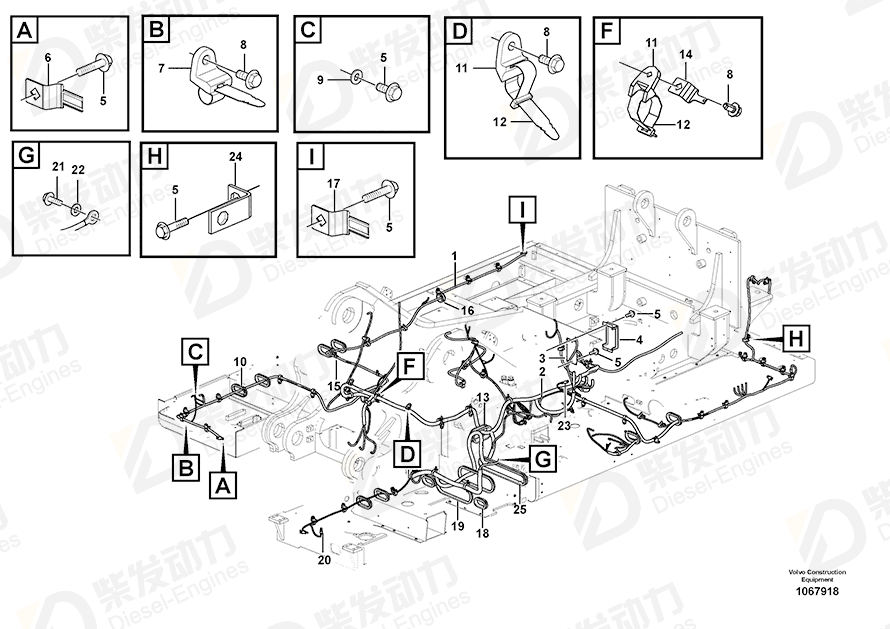 VOLVO Cable harness 14524214 Drawing VOLVO Cable harness 14524214 Drawing