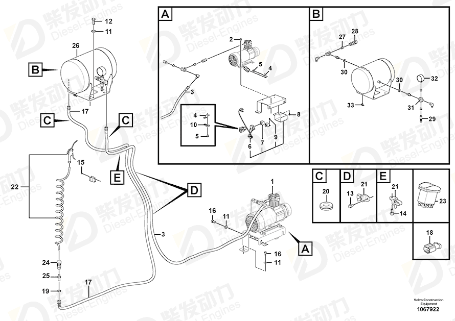 VOLVO Lock nut 14596341 Drawing