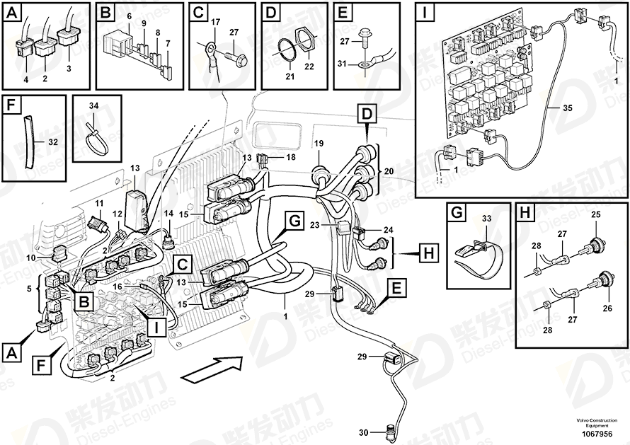 VOLVO Cable harness 17238812 Drawing