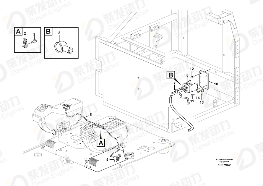 VOLVO Battery cable 14579864 Drawing