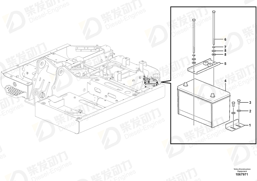 VOLVO Hexagon screw 992510 Drawing VOLVO Hexagon screw 992510 Drawing