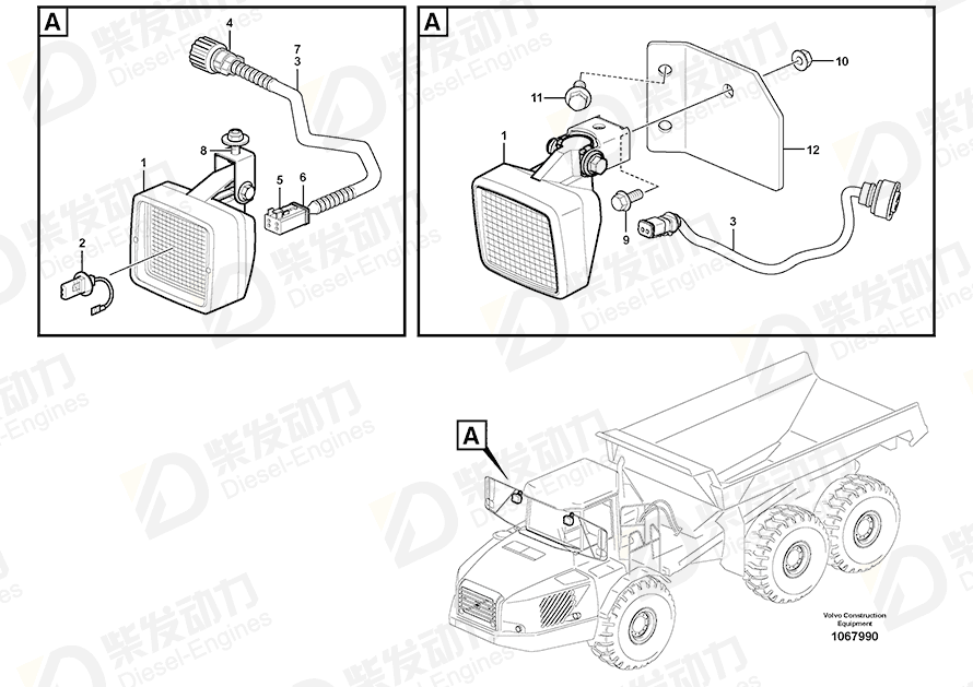 VOLVO Cable harness 15118073 Drawing