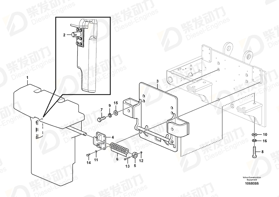 VOLVO Support 14351761 Drawing