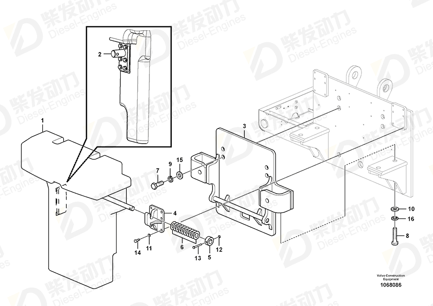 VOLVO Bracket 14357775 Drawing
