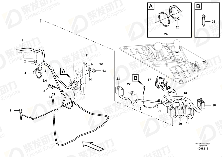 VOLVO Cable harness 17214465 Drawing