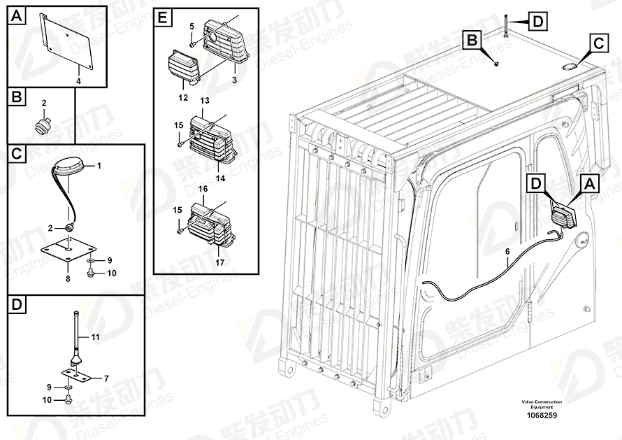 VOLVO Bracket 14610319 Drawing