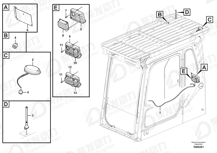 VOLVO Cable harness 14550499 Drawing