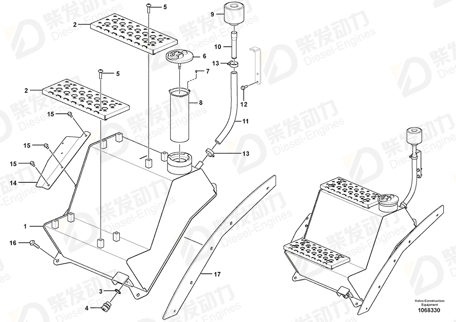 VOLVO Fuel tank 15170146 Drawing