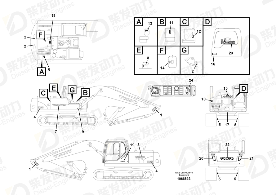 VOLVO Decal 14601530 Drawing