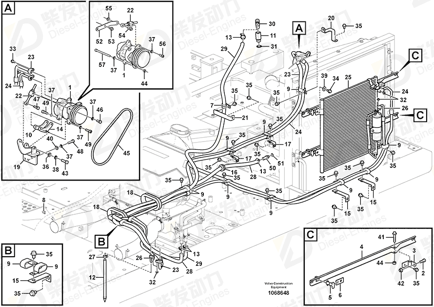 VOLVO Hose 14546818 Drawing