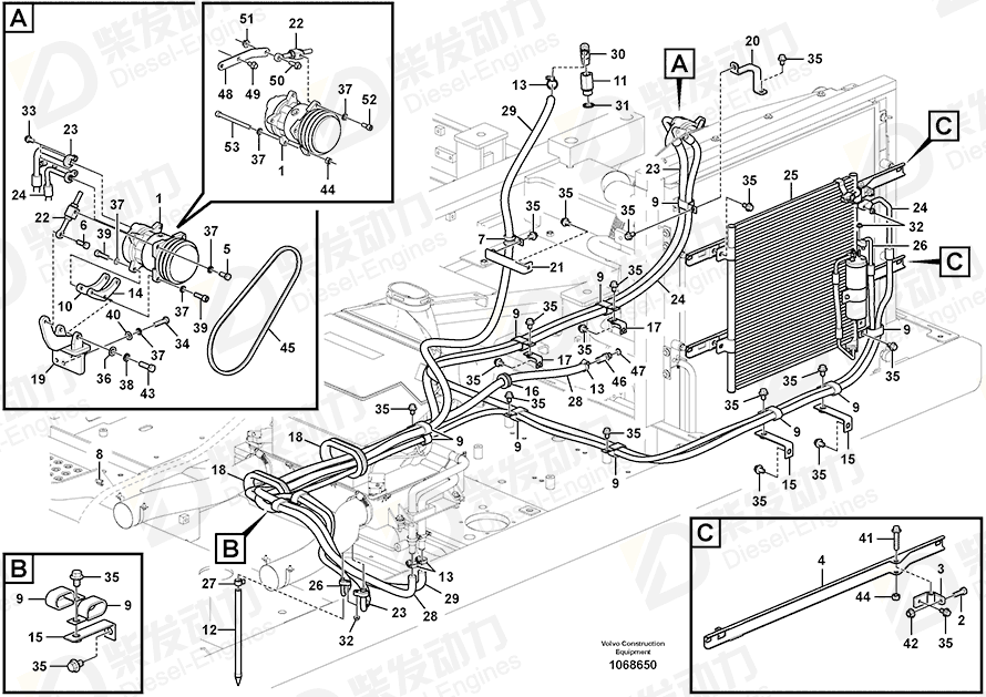 VOLVO Hose 14546817 Drawing