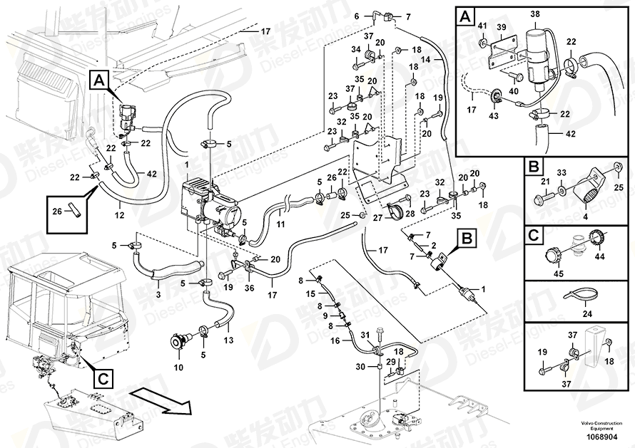 VOLVO Pipe 16800695 Drawing