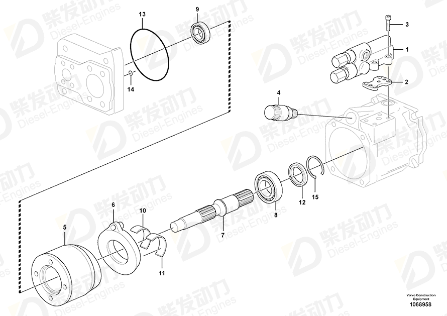 VOLVO Bearing shell 15044553 Drawing VOLVO Bearing shell 15044553 Drawing