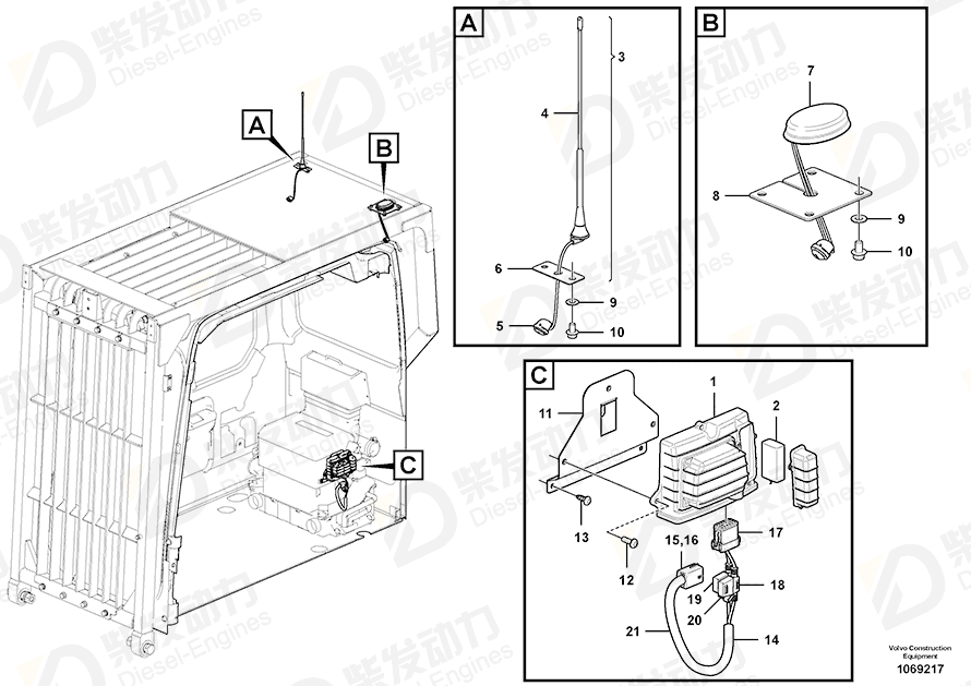 VOLVO Bracket 14610320 Drawing