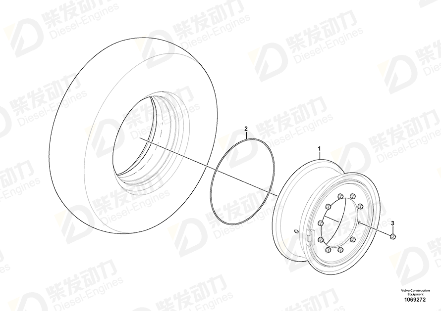 VOLVO O-ring 4789789 Drawing