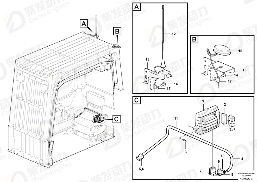 VOLVO Electronic unit 11381460 Drawing