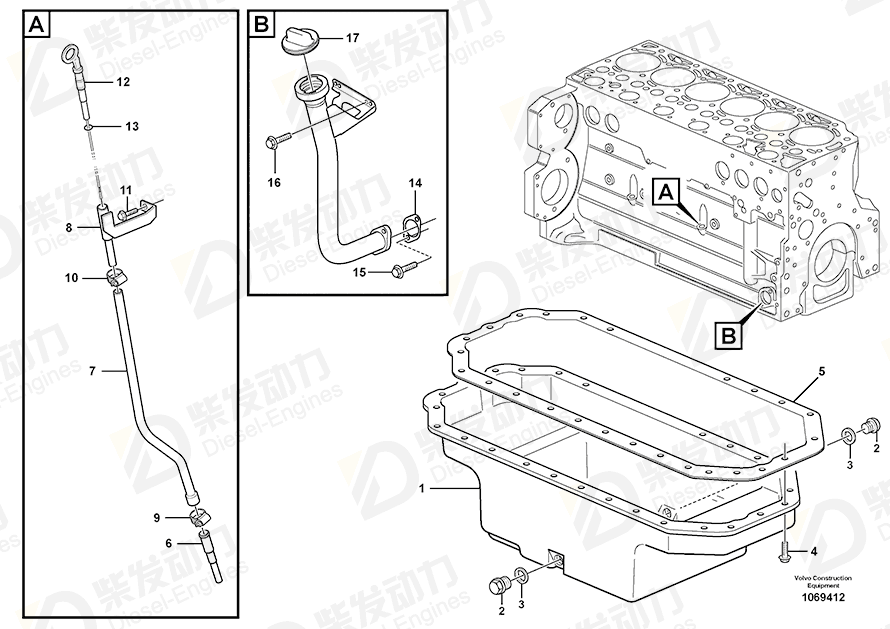 VOLVO Guide tube 20840336 Drawing