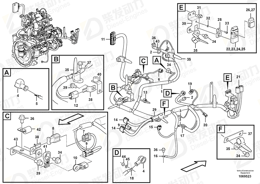 VOLVO Cable terminal 940335 Drawing VOLVO Cable terminal 940335 Drawing