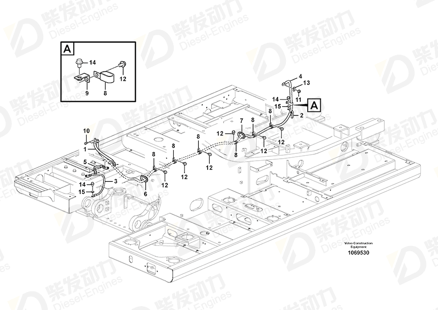 VOLVO Battery cable 14612978 Drawing VOLVO Battery cable 14612978 Drawing