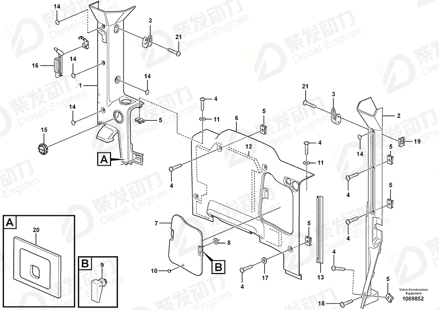 VOLVO Spring nut 942866 Drawing VOLVO Spring nut 942866 Drawing