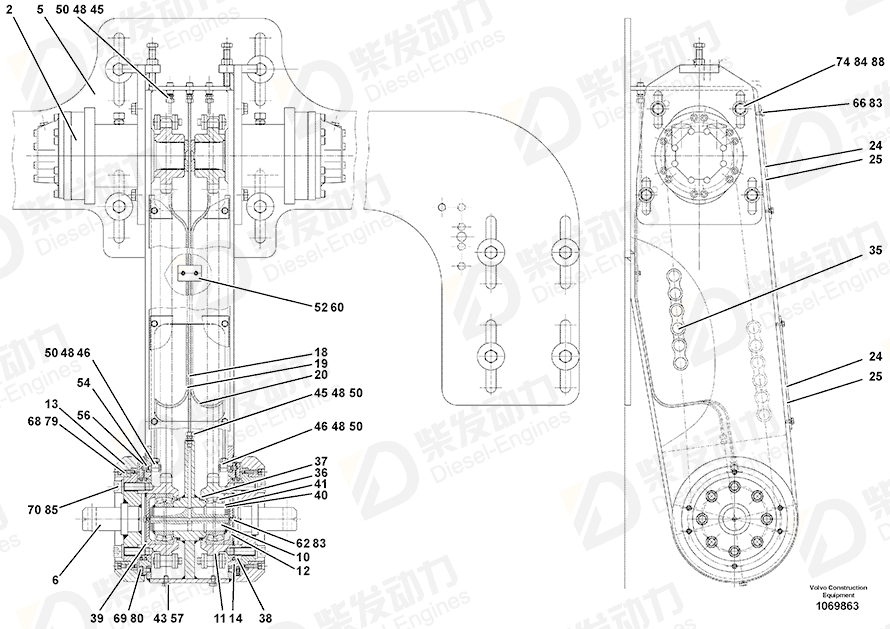 VOLVO Roller bearing 11088231 Drawing VOLVO Roller bearing 11088231 Drawing