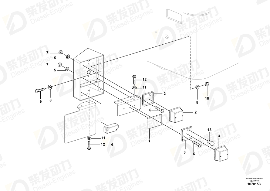 VOLVO Hexagon nut 973477 Drawing