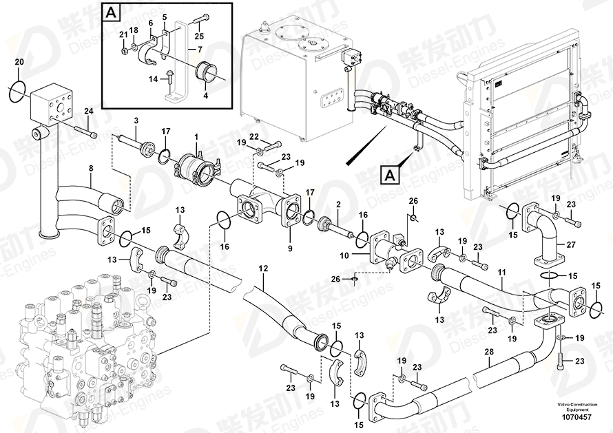 VOLVO Valve 14531084 Drawing