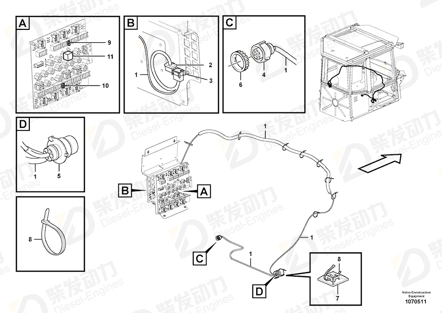 VOLVO Cable harness 17309575 Drawing VOLVO Cable harness 17309575 Drawing