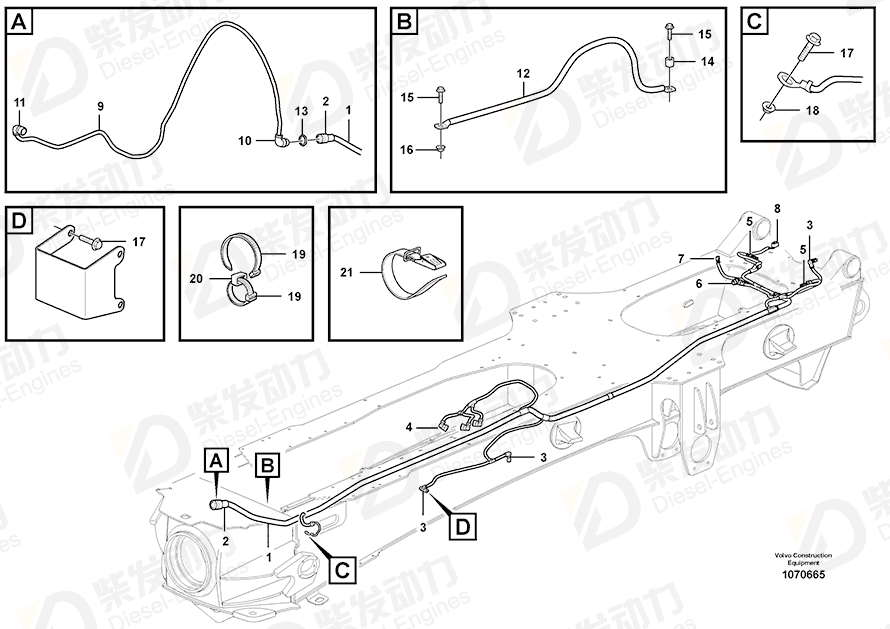 VOLVO Cable harness 17212805 Drawing VOLVO Cable harness 17212805 Drawing
