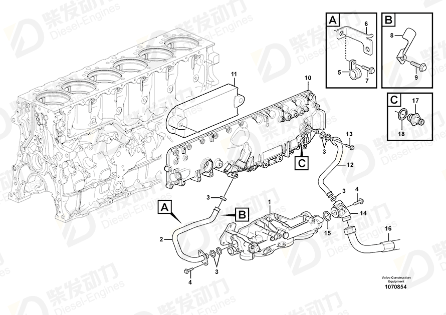 VOLVO Nipple 17258833 Drawing