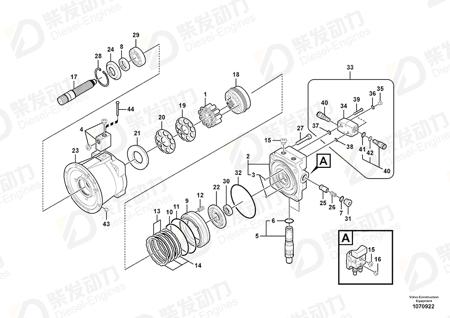 VOLVO Sealing kit 14529836 Drawing VOLVO Sealing kit 14529836 Drawing