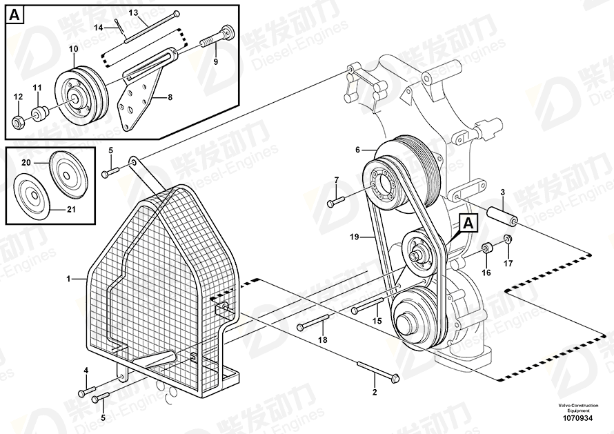 VOLVO Hexagon screw 970940 Drawing