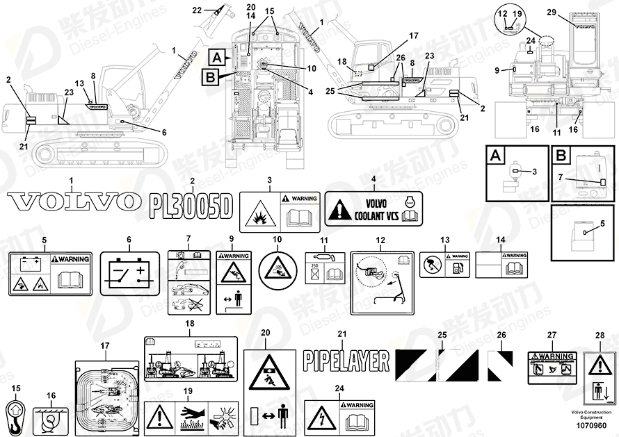 VOLVO Decal 14551333 Drawing