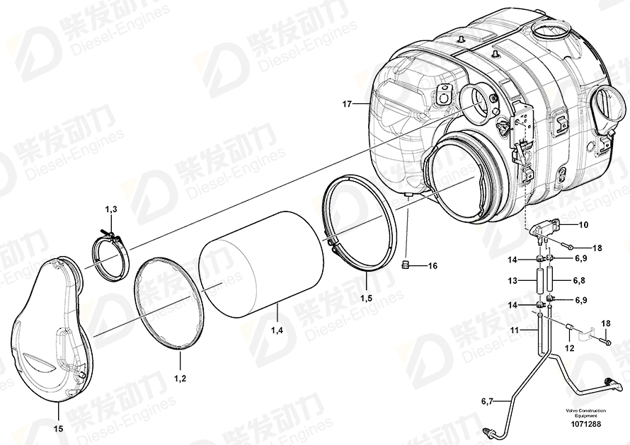 VOLVO Flange screw 13965203 Drawing