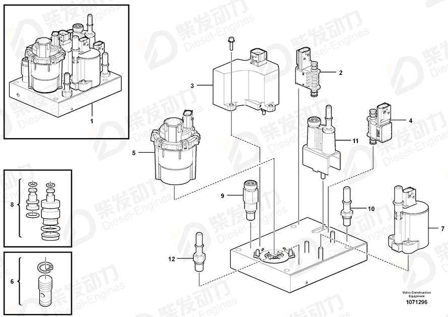 VOLVO Combination valve 21687880 Drawing