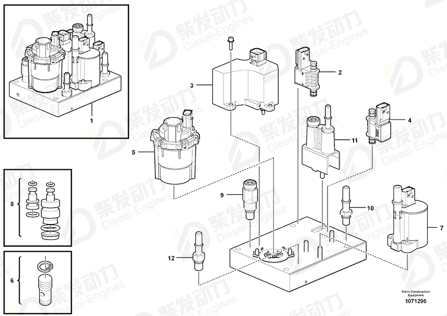 VOLVO Pressure sensor 22209505 Drawing VOLVO Pressure sensor 22209505 Drawing