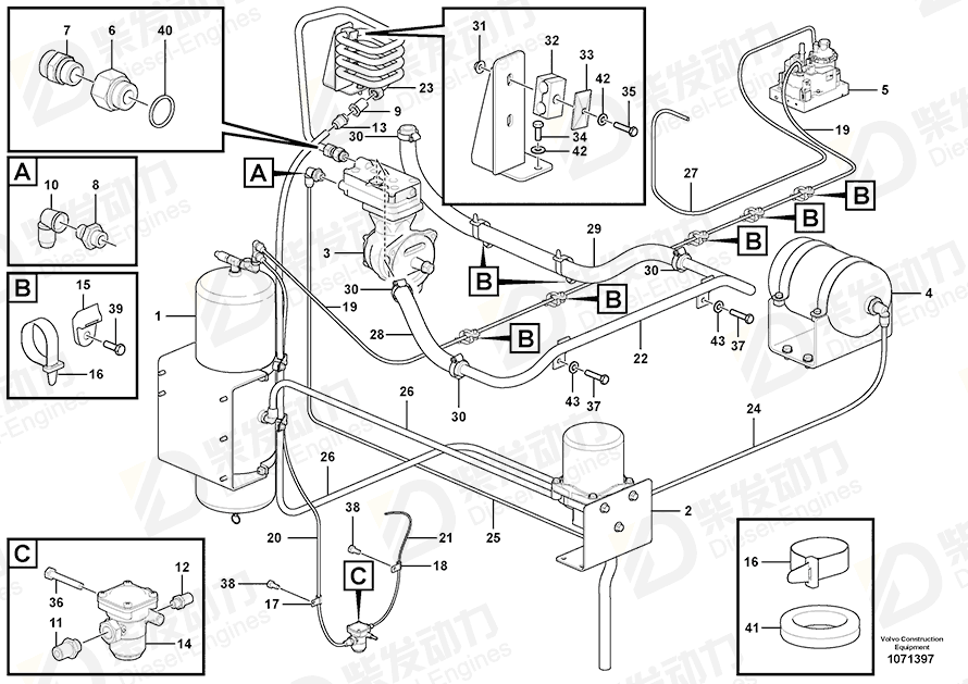 VOLVO Tube 14646145 Drawing