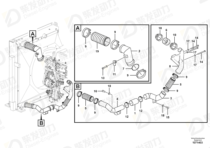 VOLVO Pipe 14648440 Drawing