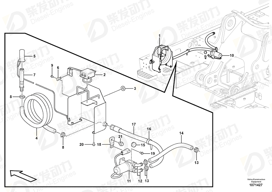 VOLVO Hose 14655738 Drawing