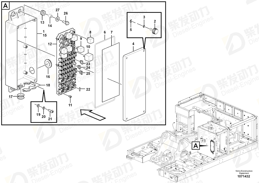 VOLVO Fuse box 14665318 Drawing