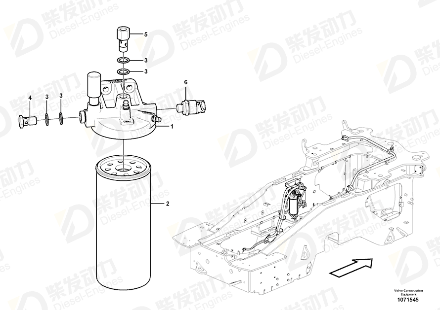 VOLVO Hollow screw 16849414 Drawing