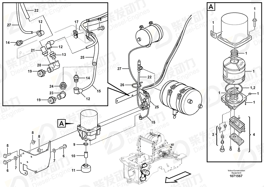 VOLVO Silencer 16858101 Drawing