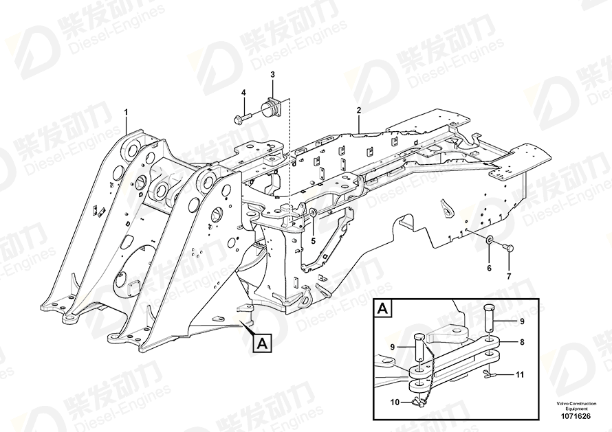 VOLVO Hexagon screw 955361 Drawing